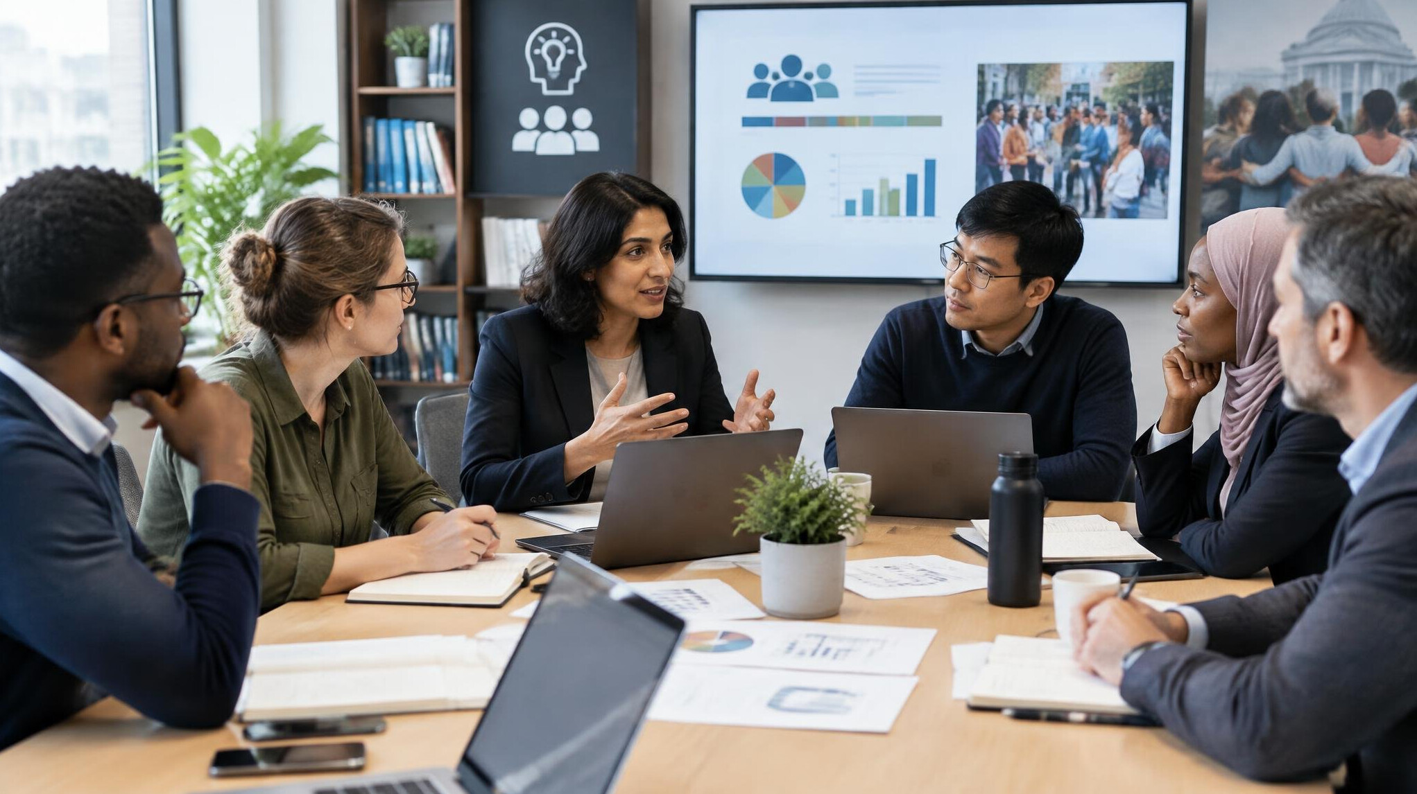 think tank researchers discussing